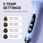 Wavytalk Blowout Boost Thermal Brush, 1.5 inch Heated Round Brush for Blowout Look, Negative Ion Technology, Ceramic Tourmaline, 5 Temperature Settings, Dual Voltage, Blue