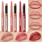 Jolilab 6Pcs Lip Set: 3 Colors Lip Liner+3 Colors Lipstick, Matte/Creamy,Smooth Creamy Texture,Long-Lasting,Bold/Nude Shades for Daily/Party, Vegan, Gift for Makeup Lovers.(#03+05+10)