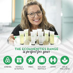 ECO amenities Travel Shampoo Tubes - Hotel Shampoo Supply - TSA-Approved Travel Essentials - 1 fl oz, Pack of 200, Clear Flip-Cap Tubes, Green Fragrance