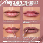 Oulac Matte Liquid Pink Lipstick for Women, Pink Nude Long Lasting Lipstick, Waterproof Lip Stain, No Transfer, Creamy High Pigmented Formula with Vitamin E, Vegan & Cruelty-Free M24