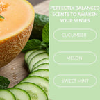 SpaScriptions Exfoliating Cucumber & Melon Body Wash - Scented Moisturizing Body Wash with Hyaluronic Acid for Soft Glowing Skin, Gentle Natural Daily Cleanser Body Scrub, 32 fl oz, Paraben Free