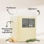 Jean & Len Hand & Body Wash Rosemary and Ginger in canister, cleans and cares for the skin, spicy fresh scent, liquid soap in refill canister, without silicones & parabens, 169.07 Fl. OZ.