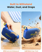 Bluetooth Speaker White Elephant Gifts: Christmas Stocking Stuffers for Men Adults Teens, 30H Playtime, Portable Wireless Speakers, Powerful Bass, Lightshow, Birthday Beach Vacation Essentials, Blue