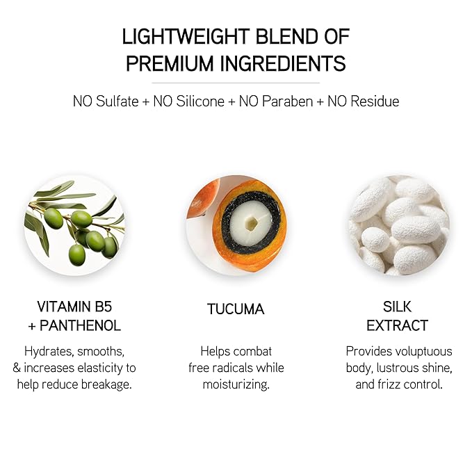 ILES FORMULA Weightless Styling Cream & Finishing Serum with Heat Protection, Non-Greasy Hair Repair Treatment for Damaged Hair, Anti-Frizz Blow Dry Product with Silk Extract & Macroloba Seed (500mL)