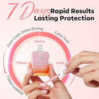 modelones Nail Strengthener Glitter Pink Nail Polish Nail Repair for Damaged Nails Hardener and Growth Polish Nail Care Gifts for Women Nail Strengthening Polish 15ml