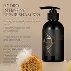 HADAT Intensive Repair Shampoo – Premium Strengthening Formula with Moringa Oil & Hyaluronic Acid – For Dry, Damaged, Color-Treated Hair – Low Sulfate – Salon Quality