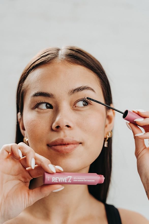 The Original Revive7 Lash Serum Tint Mascara - Lengthening, Tinted, Thickening Lash Serum Formula Eye Makeup Waterproof Mascara For Length & Volume Makes Lashes appear Longer and Thicker 6 ml (Black)