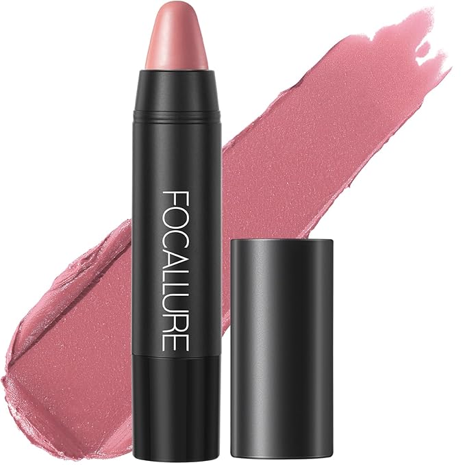 FOCALLURE Ultra Chic Lipstick,Rich Vitamin E Lip Crayon,Lightweight Color without Drying or Fading,Long Lasting Waterproof Lips Makeup,BRAVE