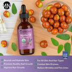 Natnique Organic Jojoba 4oz – USDA Certified, Cold Pressed, Unrefined & Hexane-Free – Pure Moisturizer for Hair Growth, Face, Skin, Beard, Scalp, Nails & Cuticles – Natural Facial, Body & Massage Care