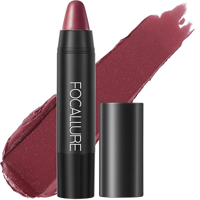 FOCALLURE Ultra Chic Lipstick,Rich Vitamin E Lip Crayon,Lightweight Color without Drying or Fading,Long Lasting Waterproof Lips Makeup,STUDDED KISS