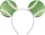 Game Day Fans Headbands for Women&Men, Glitter Ball Sports Hairbands, Sports Themed Hair Accessory, Team Party Favor