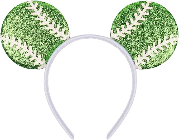 Game Day Fans Headbands for Women&Men, Glitter Ball Sports Hairbands, Sports Themed Hair Accessory, Team Party Favor