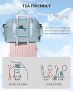 Personalized Gifts-Teen Duffle Bag with Shoe Compartment, Personalized Weekender Bag, Monogram Overnight Bag, Letter Travel Bag with Makeup Bag，Birthday Gift For Grandma (Letter O)