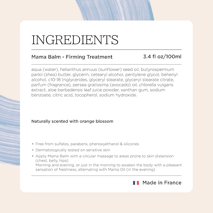 MINOIS PARIS Firming Belly Balm – 99.8% Natural Pregnancy Stretch Mark Cream – Belly Butter for Pregnancy & Postpartum – Hydrating, Firming, Gentle Care – Made in France – 3.4 fl oz