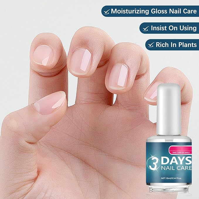 2pcs 3 Days Nail Care Strengthening and Hydration, for Dry, Weak & Fragile Nails, 16ml/0.56oz