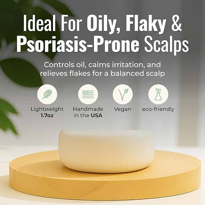 Peppermint Breeze Conditioner Bar, Vegan Solid Hair Conditioner for Oily Hair, Dandruff & Psoriasis, with Refreshing Peppermint, Zero Waste, Travel-Friendly