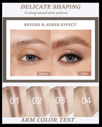 Eyebrow Powder Makeup Kit for Women,2 Colors Eye Brow Powder Waterproof Tinting Palette Long-Lasting,Grey Dark Brown Brow Fill&Sculpt Natural Eyebrow Contour for Sparse Brow with Brow Brush &Razor-04