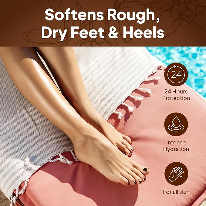 Pumice Valley Foot Cream for Dry Cracked Heels and Feet - Natural Moisturizer, Corn, Calluses Treatment - Skin, Body Lotion, Urea, Shea Butter, Jojoba Oil, Vitamin E 1.7 Oz