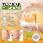 Turmeric Skin Care Set Christmas Gifts for Teens, Skincare Gift Set with Turmeric Soap, Oil, Cream & Scrub to Even Glow Tone, Hydrating Travel Skincare Set Natural Facial Kit for Women & Teen Girls