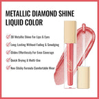 Oulac Red Metallic Lipstick for Women, Orange Red Lip Gloss, Lip & Eye 2 IN 1, Long Lasting Waterproof Lipstick, Oil-Based Formula, High Impact Lip Color, Transfer Proof, Vegan MD05
