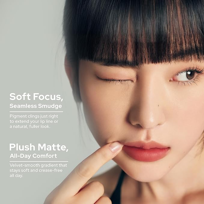 Unseen Blur Soft-matte Lip Tint Long-Lasting Stain, Blendable 3.2g, Holiday Stocking Stuffer, Winter Makeup Essentials (178 Speak easy, 0.11 oz)