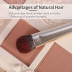 Natural Goat Hair Eye Shadow Brush by ENZO KEN, Large Smudge Eyeshadow Brush, Shader Eye Shadow Brush, Eye Shader Brush, Single Eyeshadow Brush, Eye Brushes, Eyeshadow Blending Brush. (Gold, E203L)