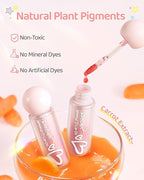 RUNBEN Kids Tinted Lip Oil, 48H Lasting Moisturizing, Glossy Lip Glow Oil, Safe & Non-toxic Makeup for Girls & Teen （Red）