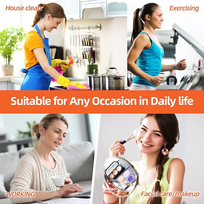 50PCS Multicolor Seamless Toddler Hair Cotton Seamless Ponytail Holders,No Damage Elastics Hair Bands for Thick Heavy &Curly Hair…