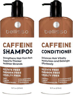 Caffeine Shampoo and Conditioner Set - Volumizing Products for Women and Men - Thickening, Volume Boosting Formula for Thinning and Fine Hair - Sulfate Free, No Parabens - Hydrating, Salon Grade