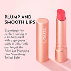 LAWLESS Women's Forget the Filler Lip Plumping Line Smoothing Tinted Balm, Juicy Watermelon, Pink, 0.1 Ounce / 2.9 ml