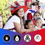 Red White Blue Patriotic Face Glitter & USA Star Headband Set,4th of July Hair Glitter Accessories,Blue Body Glitter Makeup,Fourth of July Outfits for Women Girls Kids