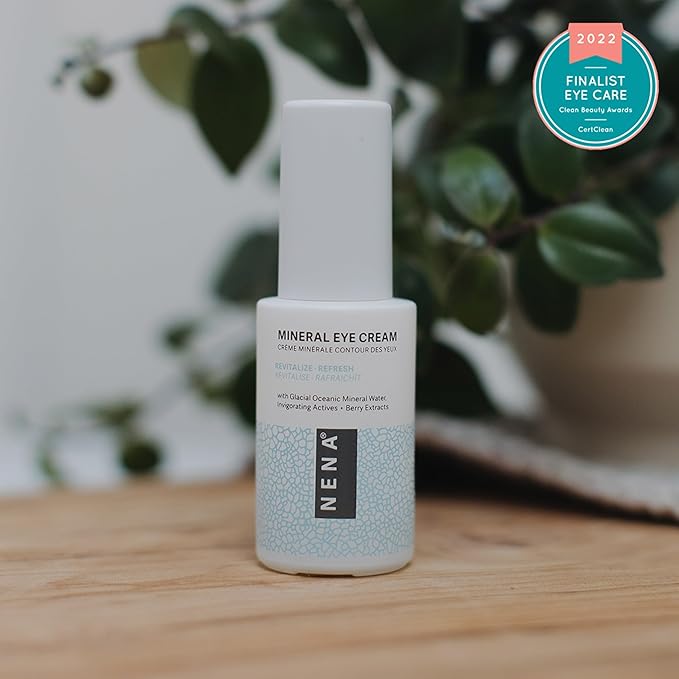 NENA Skincare Mineral Eye Cream - Hydrating Under Eye Cream for Dark Circles - Reduces Appearance of Puffiness with Canadian Glacial Water - 0.5 oz.