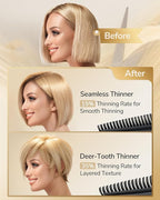 ULG Hair Cutting Scissors Set Professional Thinning Scissors for Hair Cutting All-in-One 9 Pcs Hairdressing Shear Set with 3 Professional Barber Shears for Salon/Home