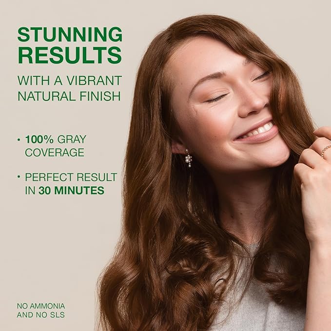 Naturigin Permanent Hair Color, 6.34 Dark Copper, Ammonia Free, 100% Gray Coverage, Nourishing Natural Formula, For All Hair Types, Long-Lasting, Vegan & Cruelty-Free, 1 Pack