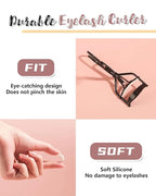 Iron Wand Mascara – Telescopic Tubing Mascara, Liquid Lash Extensions Effect, Waterproof & Long-Lasting, No Flaking, No Clumping, 3D Curling Wand for Bold, Defined Lashes (2 Black + Eyelash curler)