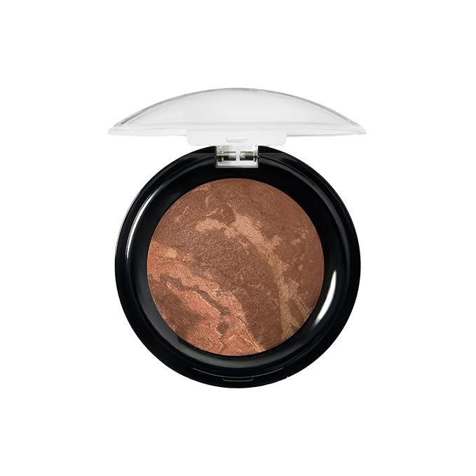 LAURA GELLER NEW YORK Award-Winning Baked Balance-n-Brighten To Go Travel Size Color Correcting Powder Foundation - Deep - Buildable Light to Medium Coverage - Demi-Matte Natural