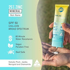 Sun Zapper Pure Zinc Mineral Sunscreen SPF 50, Reef Safe, Broad Spectrum UVA + UVB Protection, 25% Zinc, Water Resistant, Fragrance Free, Paraben Free, No White Cast, Natural Sun Cream - 3.52 Ounce