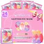 Eye Masks (24 Pairs) - Gift for Her - Under Eye Patches for Dark Circles, Puffiness, Wrinkles, Soothing & Hydrating, Skincare Eye Gel Pads, Beauty Essential for Women, Bridesmaid Gifts