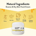 ECZEMA HONEY Soothing Facial Cream - Eczema Lotion for Face, Eyelids, Lips, and More - Natural Dry Skin Repair (2 Oz)