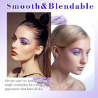 MEICOLY Light Purple Eyeshadow with Mirror,Matte Violet Lavender Eye Shadow Palette,Lilac Purple Powder Makeup,Single Eyeshadow for Women and Girls,Eye Makeup Eyelid Color