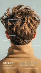 Jack Henry Hair Putty – Natural Matte Finish Styling Paste for Men – Medium Hold, Lightweight, Non-Greasy – With Mango Butter & Broccoli Seed Oil for Nourishment – 1.7 oz