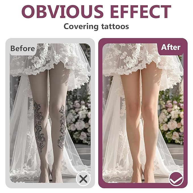 Tattoo Cover Up Makeup Waterproof, 2 Colors Tattoo Concealer, Invisible Tattoo Cover Up, Suitable for Tattoos Scars and Spots, for All Skin Types,2.8Oz