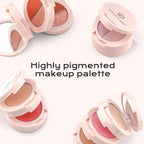 Color Nymph 6 Colors Eyeshadow Makeup Palette, Shimmer & Matte Long-Lasting Make up Kit, 6-in-1 Multi-Colored Travel Size Eye Shadow Palette | Includes Brush & Mirror | Stacked Makeup Design (Neutral)