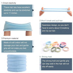 100PCS Elastic Hair Accessories - Seamless Cotton Hair Bands, Soft Ponytail Holders for Thick/Thin Hair, No Damage Morandi Color Elastics for Women and Girls