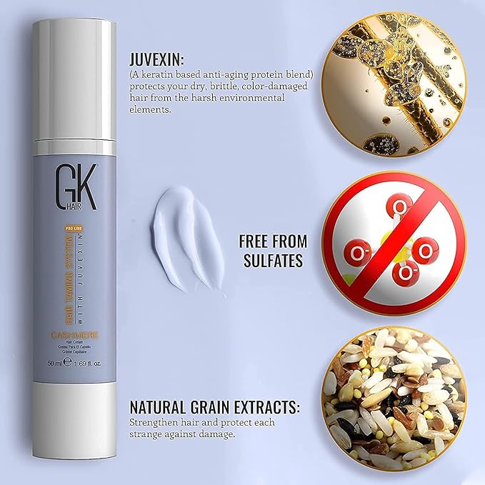 GK HAIR Global Keratin Moisturizing Shampoo and Conditioner Sets (Moist 100ml Cashmere 50ml)