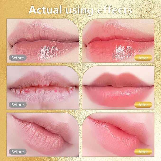 2PCS Transferproof Color Changing Lipstick, Color Changing Lipstick Gold Foil for Women, Moisturizing Glossy Shine Lip Gloss, Deep Nourishment