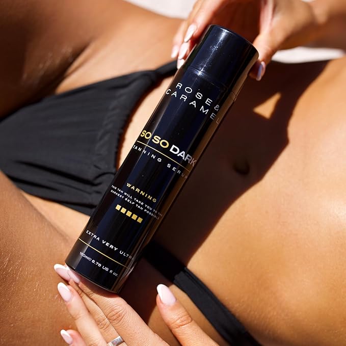 Rose & Caramel So So Dark Self Tanning Serum Ultra Dark Self Tanner 5.07 Fl Oz (150ml)