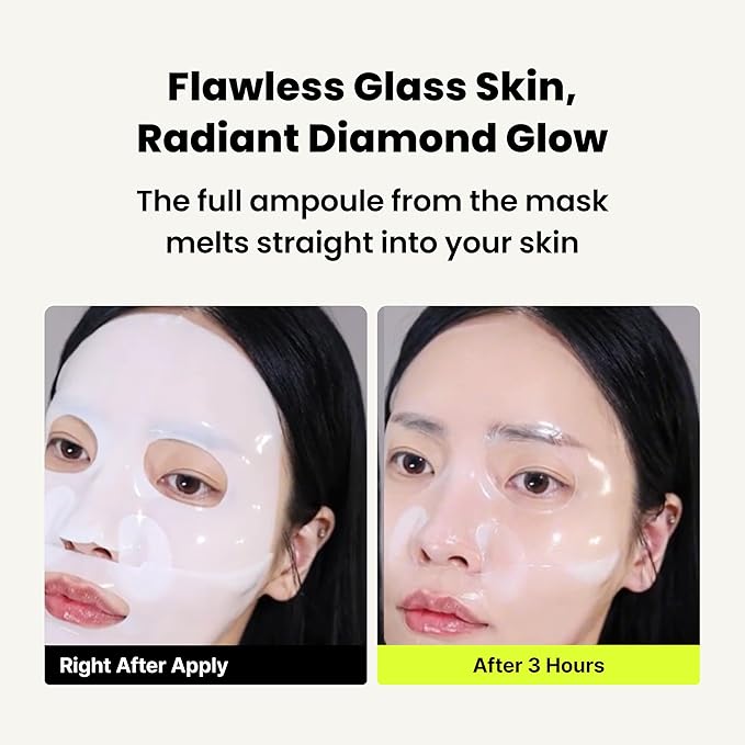 PO:DL All-In-One Hyaluronic Hydrogel Mask(4ea) | Collagen Face Mask for Glass Glow Skin | Deep Hydration & Radiance Boosting | Improves Skin Elasticity & Firmness | Korean Face Mask Skincare