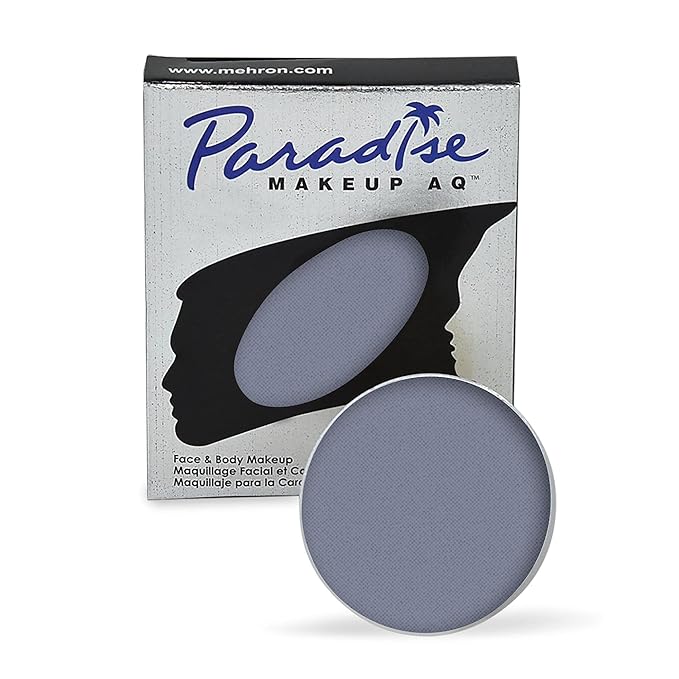 Mehron Makeup Paradise Makeup AQ Refill Size | Stage & Screen, Face & Body Painting, Beauty, Cosplay, Halloween | Water Activated Face Paint, Body Paint .25 oz (7 ml) (STORM CLOUD)