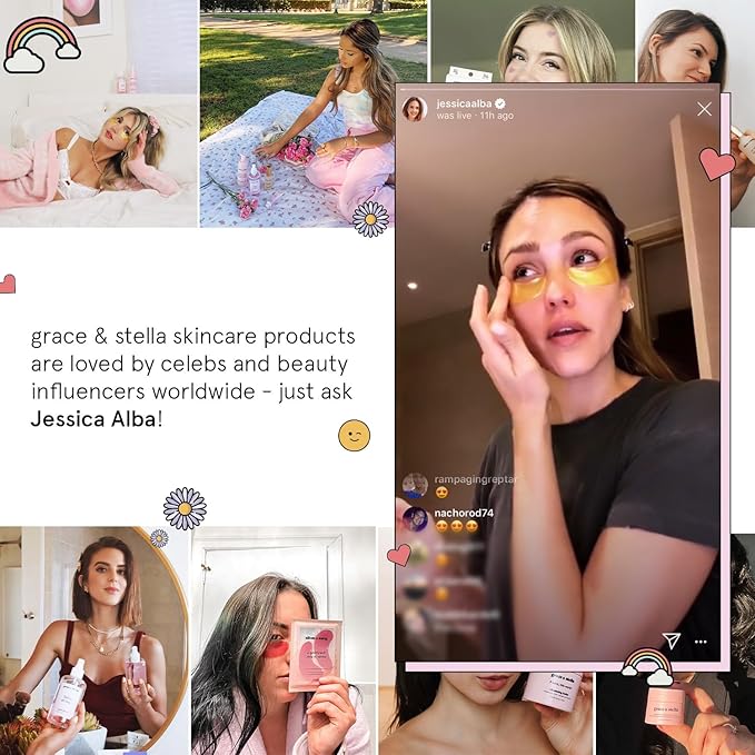 grace & stella Under Eye Brightener Roller - Airplane Travel Essentials - Travel Size Toiletries - Retinol & Caffeine Eye Serum for Puffiness, Dark Circles, Wrinkles - Vegan Skincare (15ml / 0.51floz)